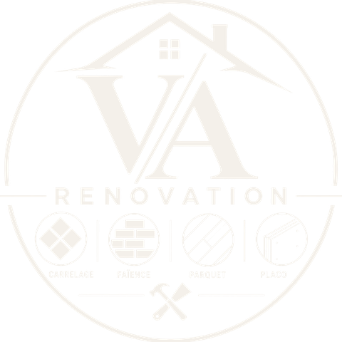 Logo VA Rénovation : carrelage, faïence, parquet, placo
